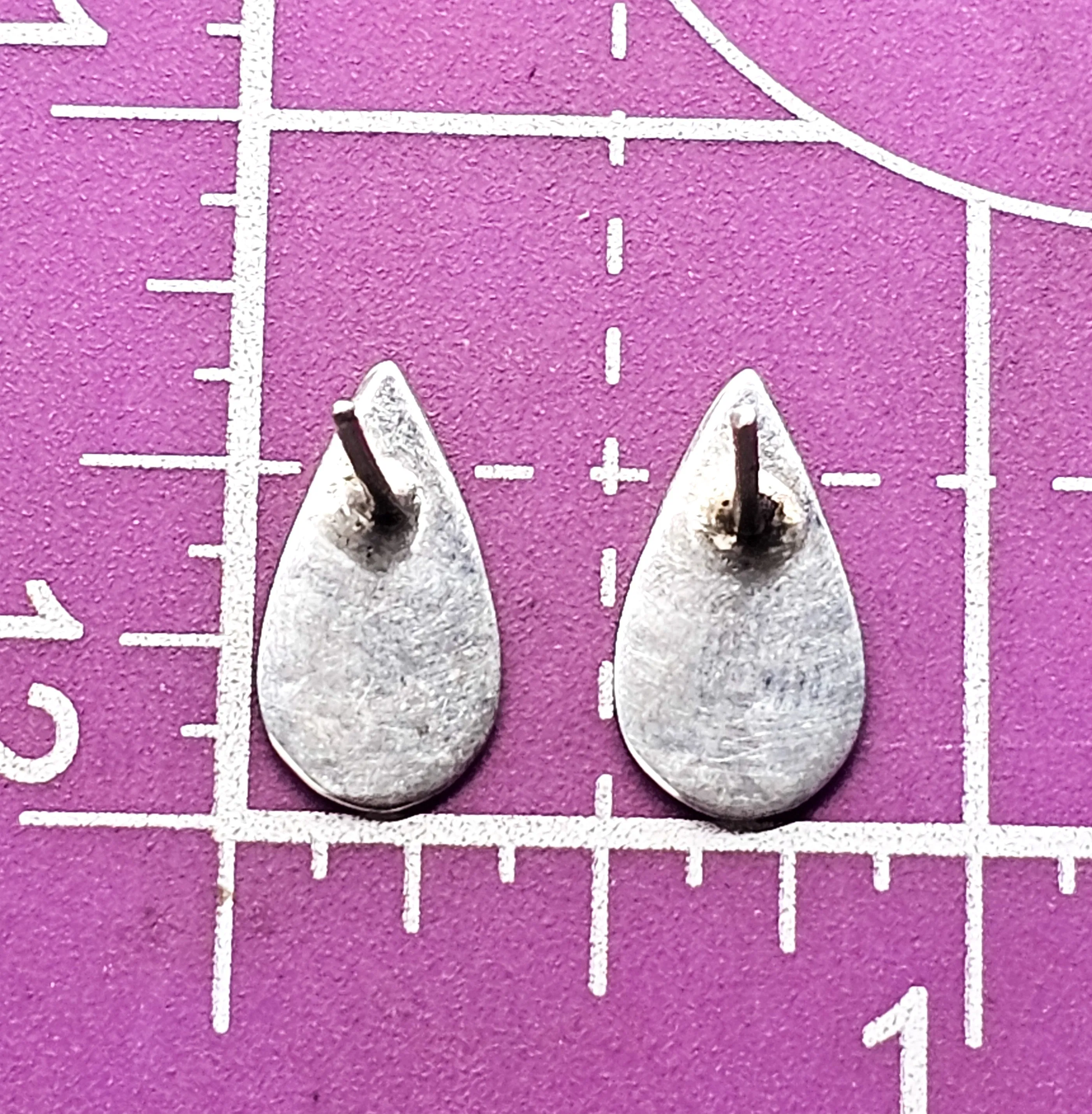 Native American Hopi cactus plant vintage sterling silver stud earrings