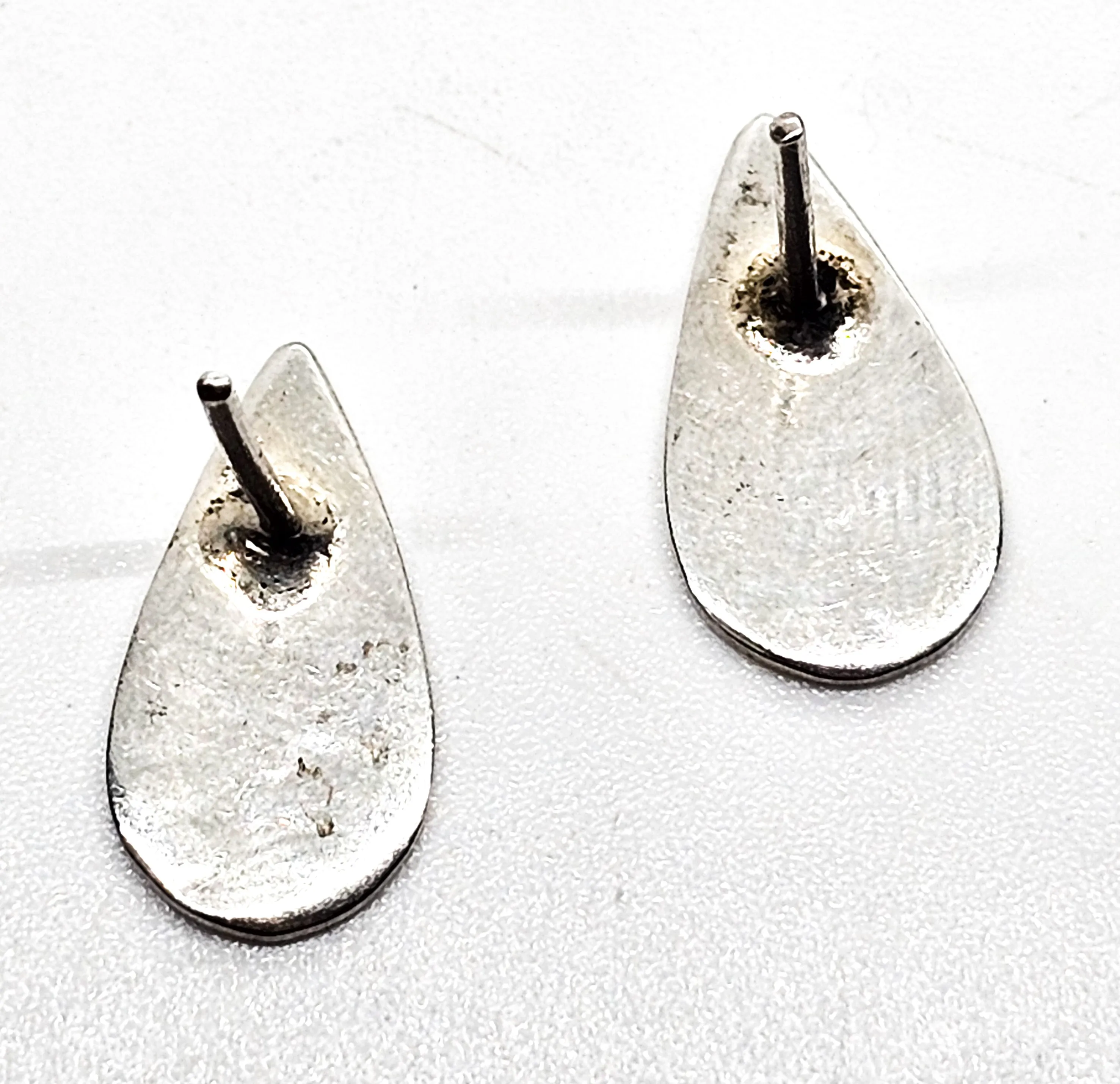 Native American Hopi cactus plant vintage sterling silver stud earrings