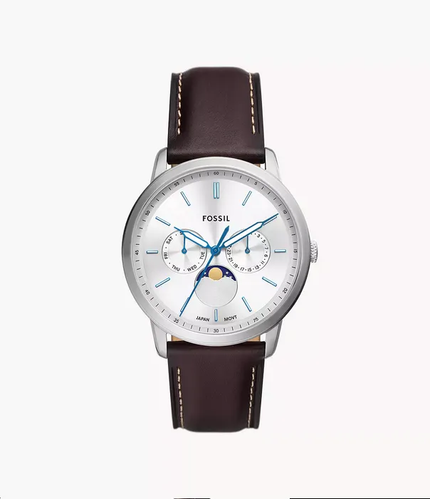 Neutra Moonphase Multifunction Brown Leather Watch FS5905
