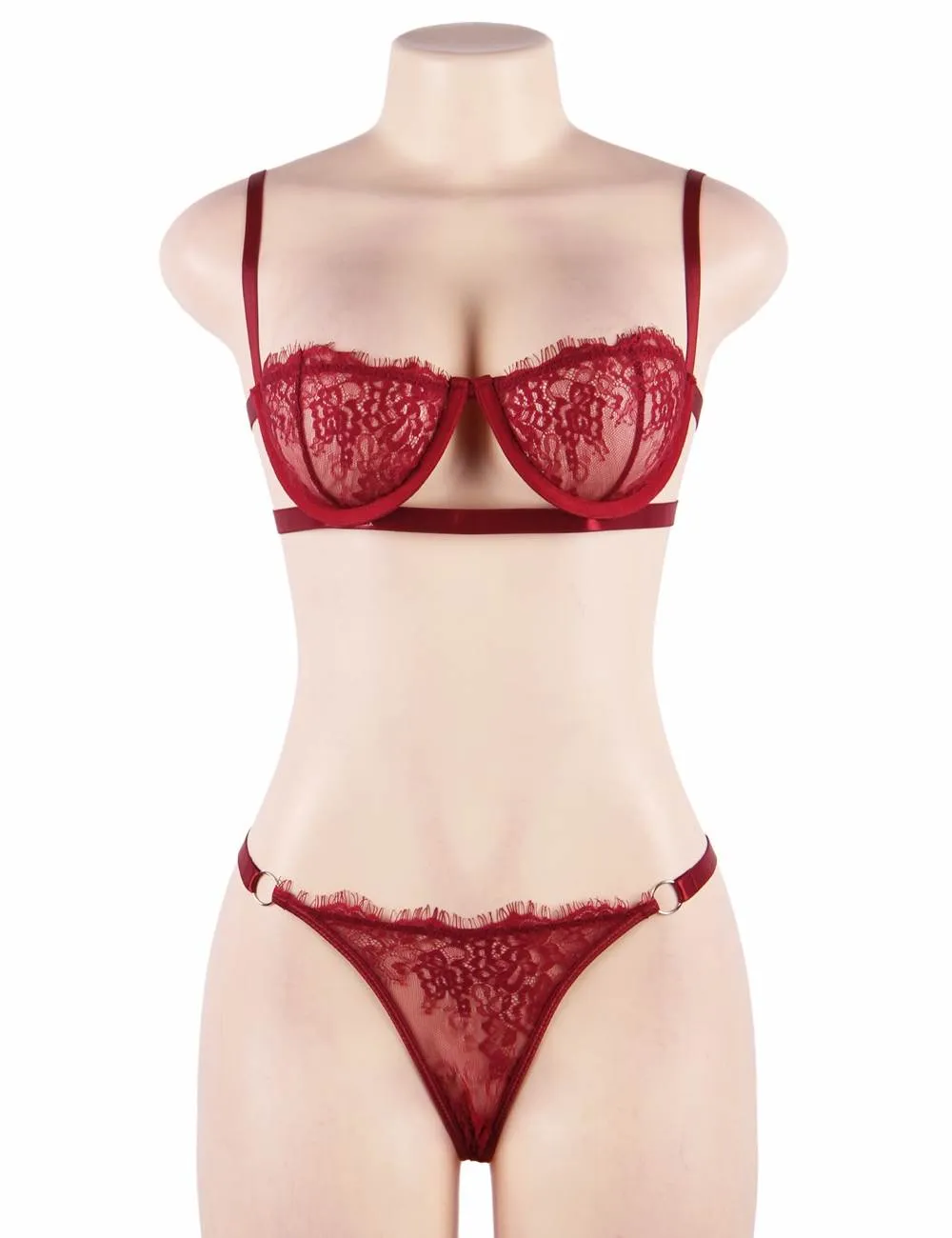 New High Quality Beautiful Lingerie Lace Bra Set Egypt With Steel ring