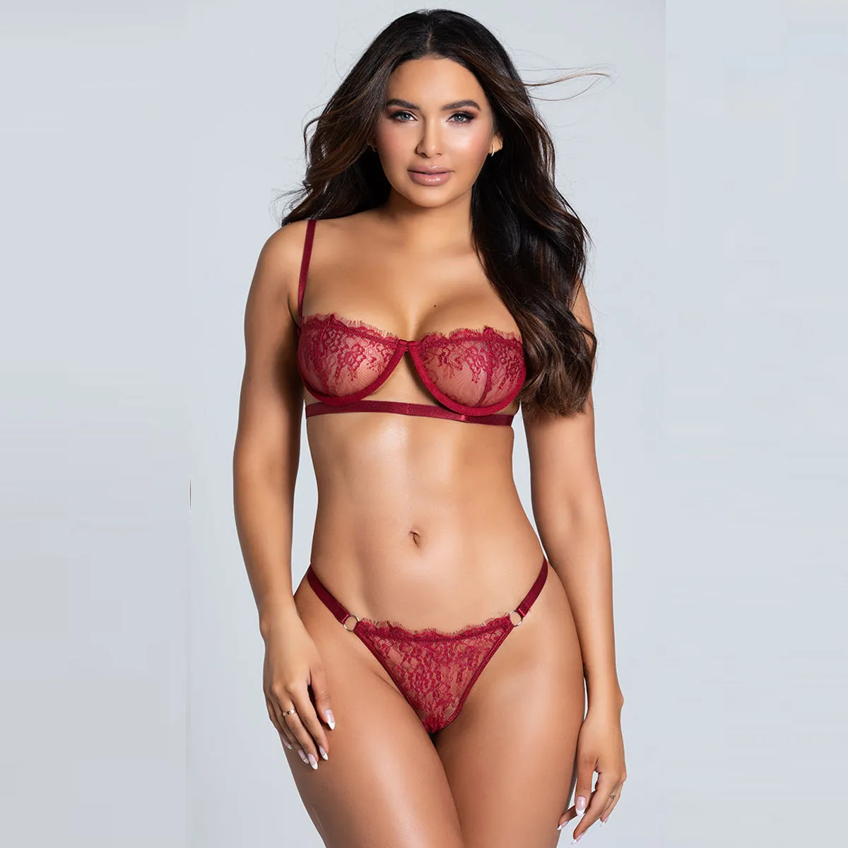 New High Quality Beautiful Lingerie Lace Bra Set Egypt With Steel ring