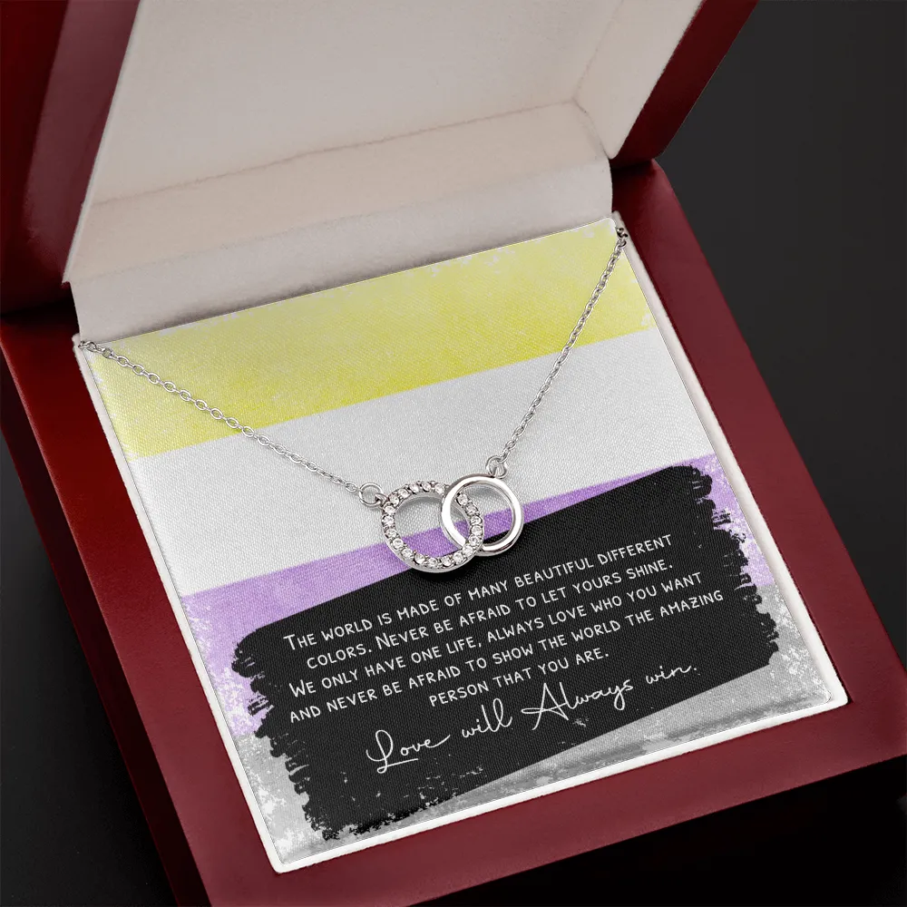 Non - Binary pride necklace gift