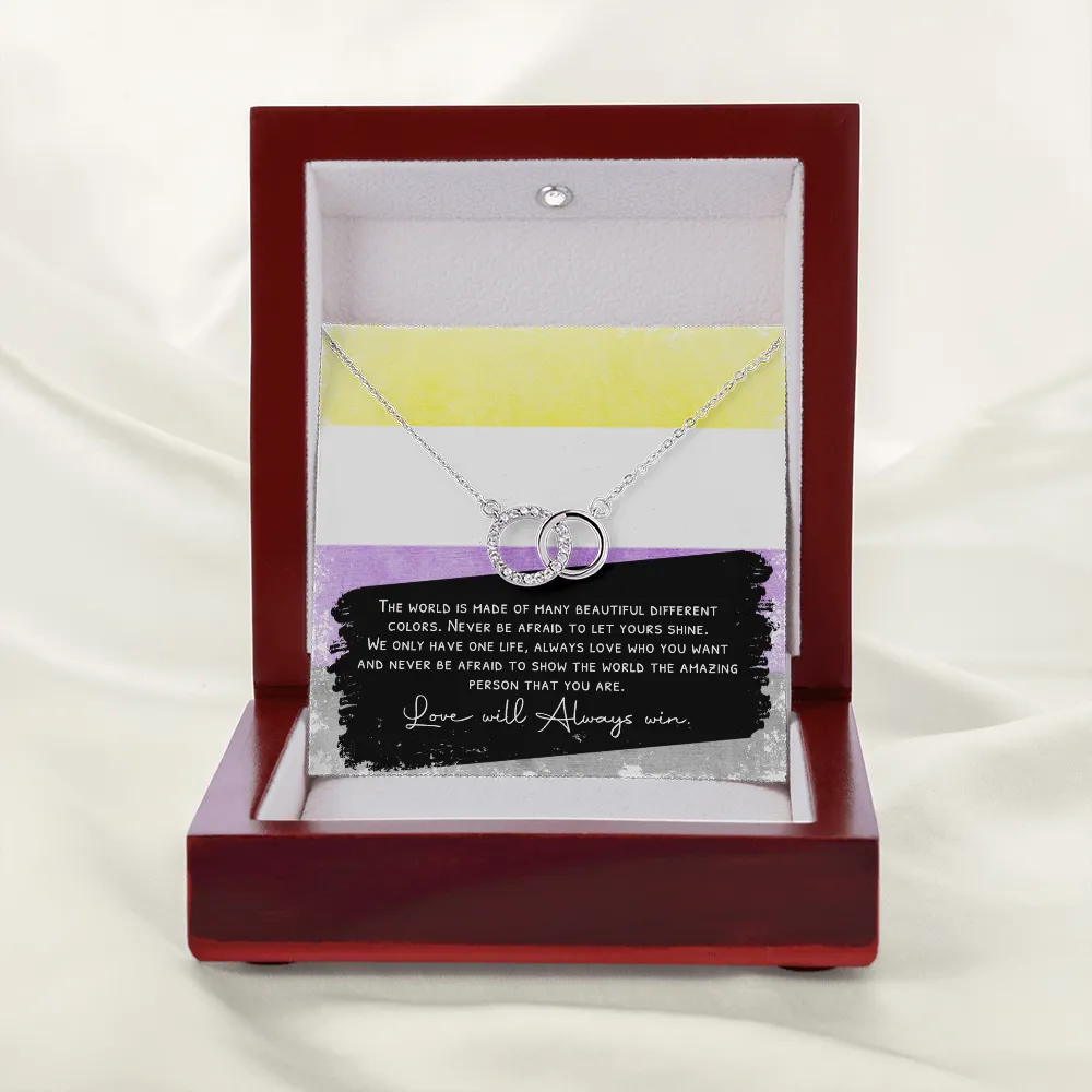 Non - Binary pride necklace gift