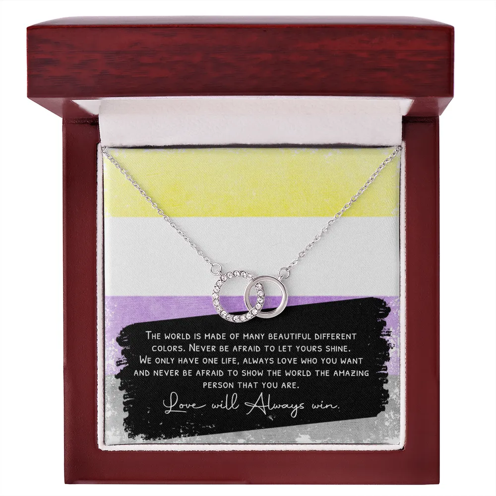 Non - Binary pride necklace gift