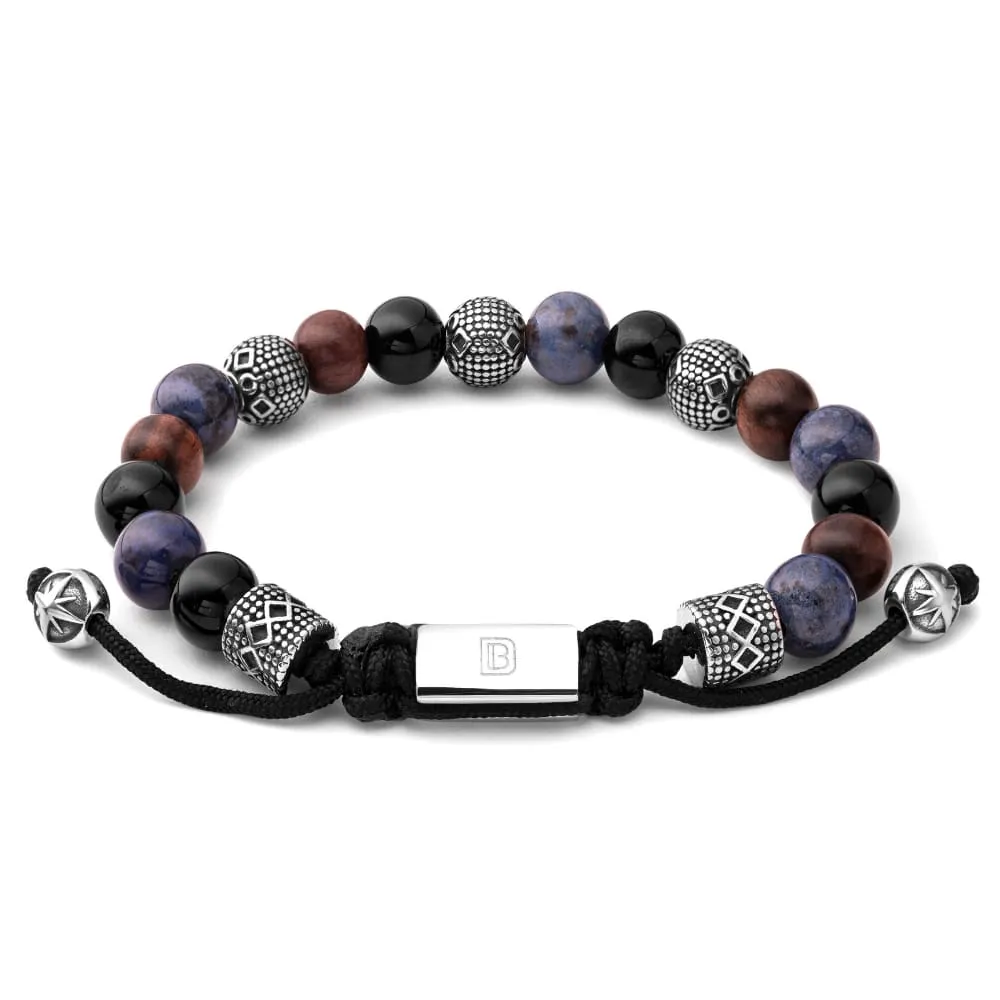 Onyx, Dumortierite, Wood, and Silver Tropez