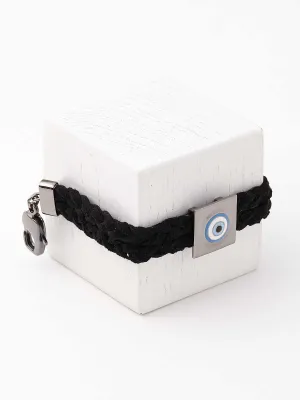 Outhouse   -   Eye Promise Protego Suede Bracelet In Gunmetal