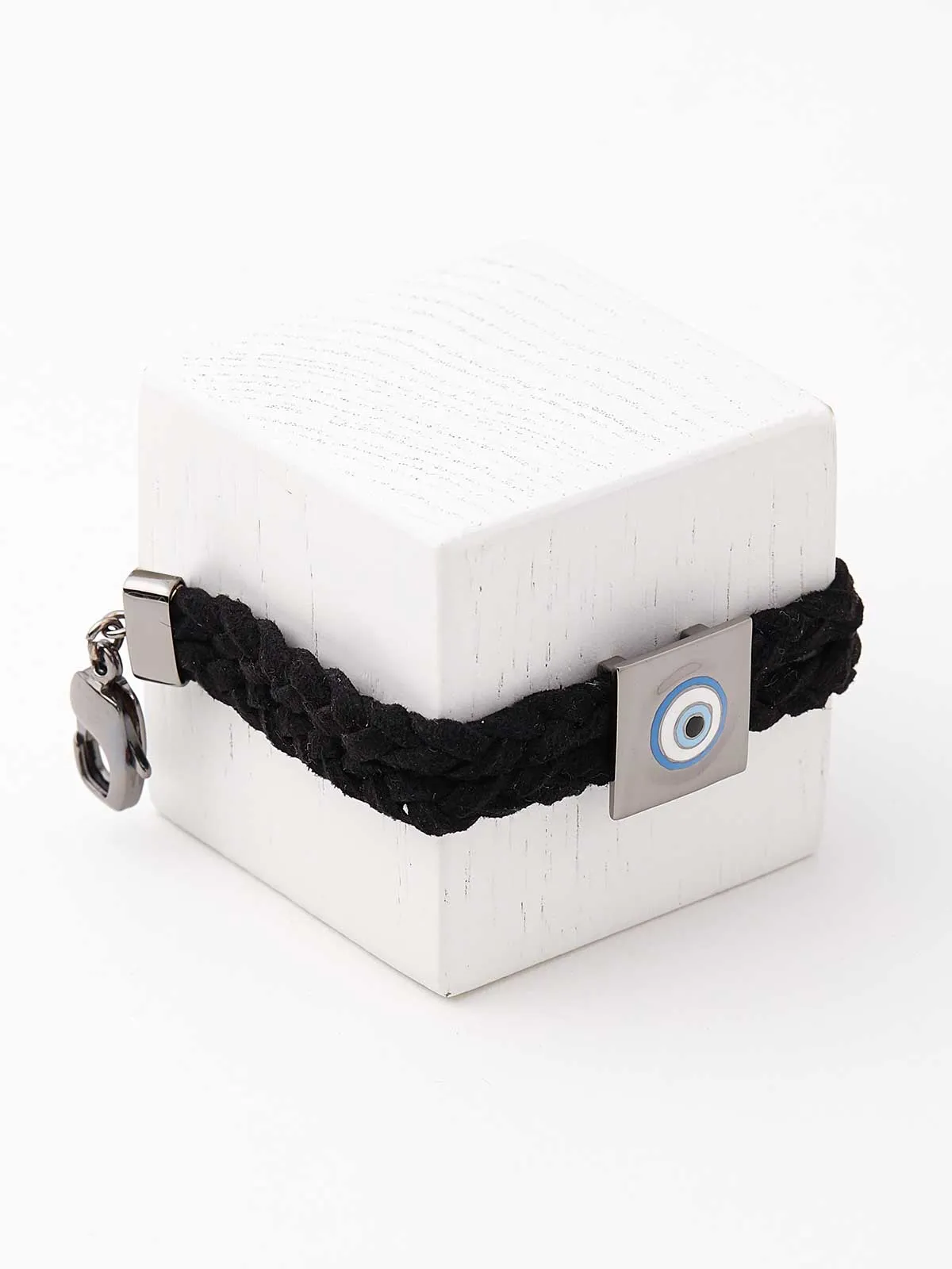 Outhouse   -   Eye Promise Protego Suede Bracelet In Gunmetal
