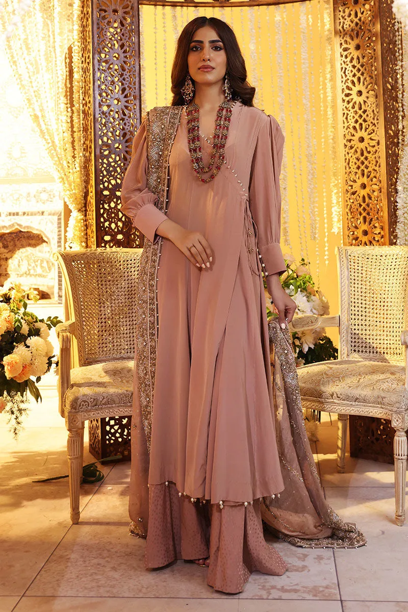 Pakistani Wedding Dress in Angrakha and Sharara Style