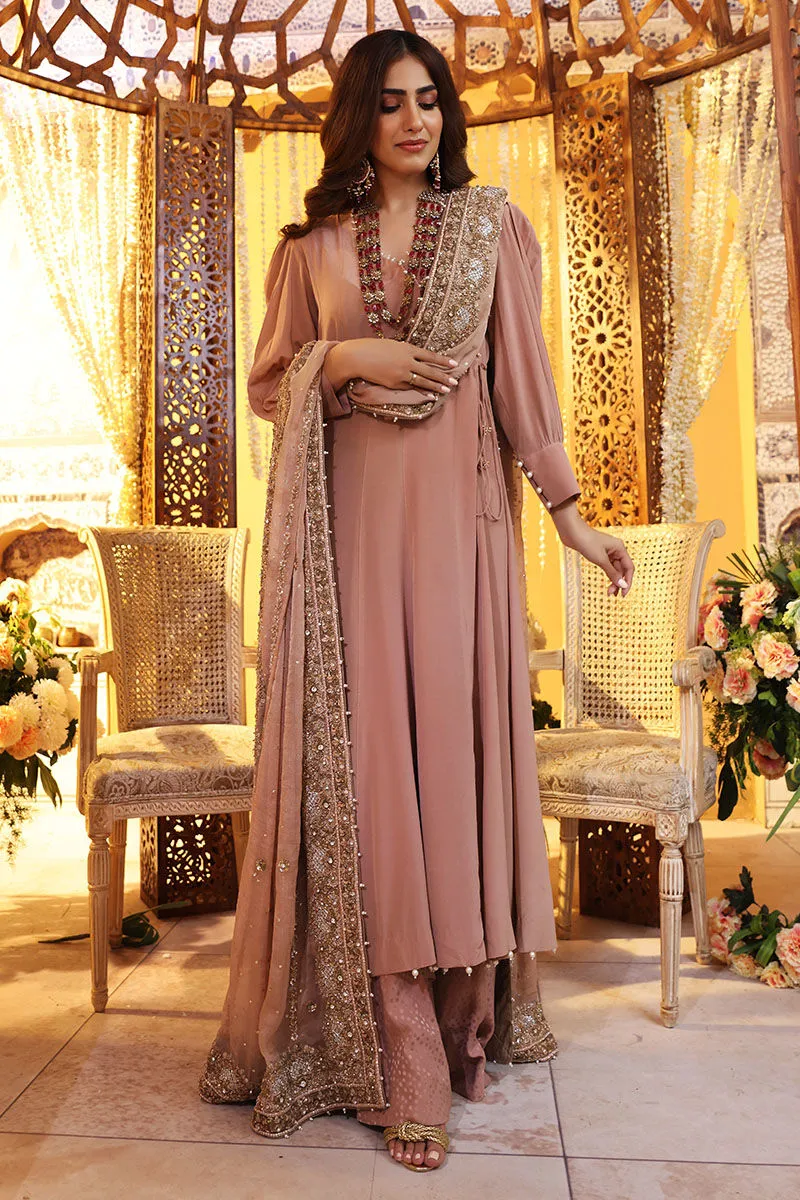 Pakistani Wedding Dress in Angrakha and Sharara Style