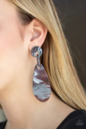 Paparazzi A HAUTE Commodity - Brown Acrlic Earrings