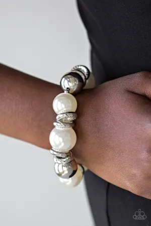 Paparazzi - Rockin' Rockefeller White Bracelet
