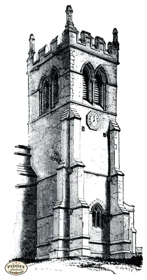 PDXC11489b -- Architecture Engravings Clock Tower