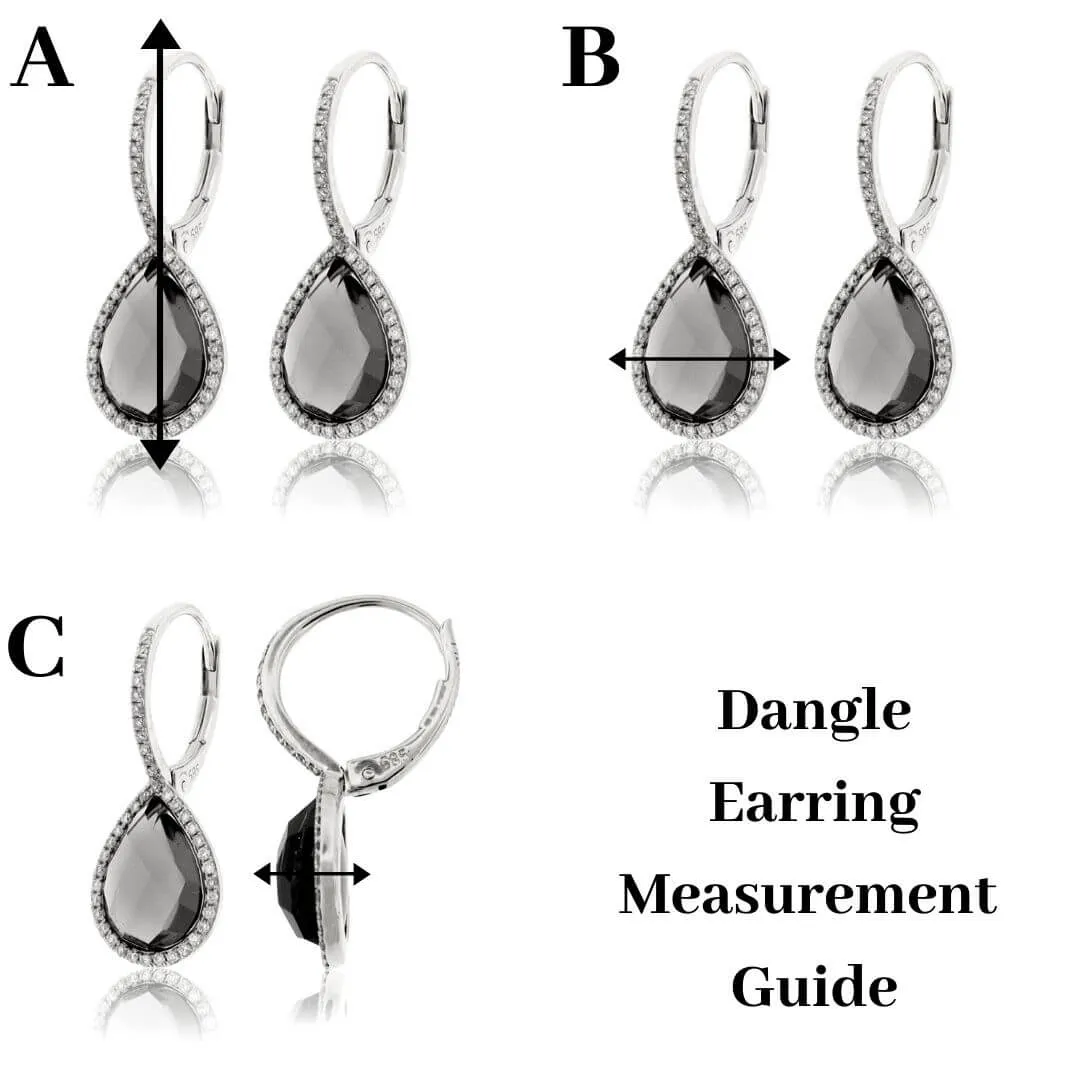 Pear Shaped Morganite and Diamond Drop Earrings