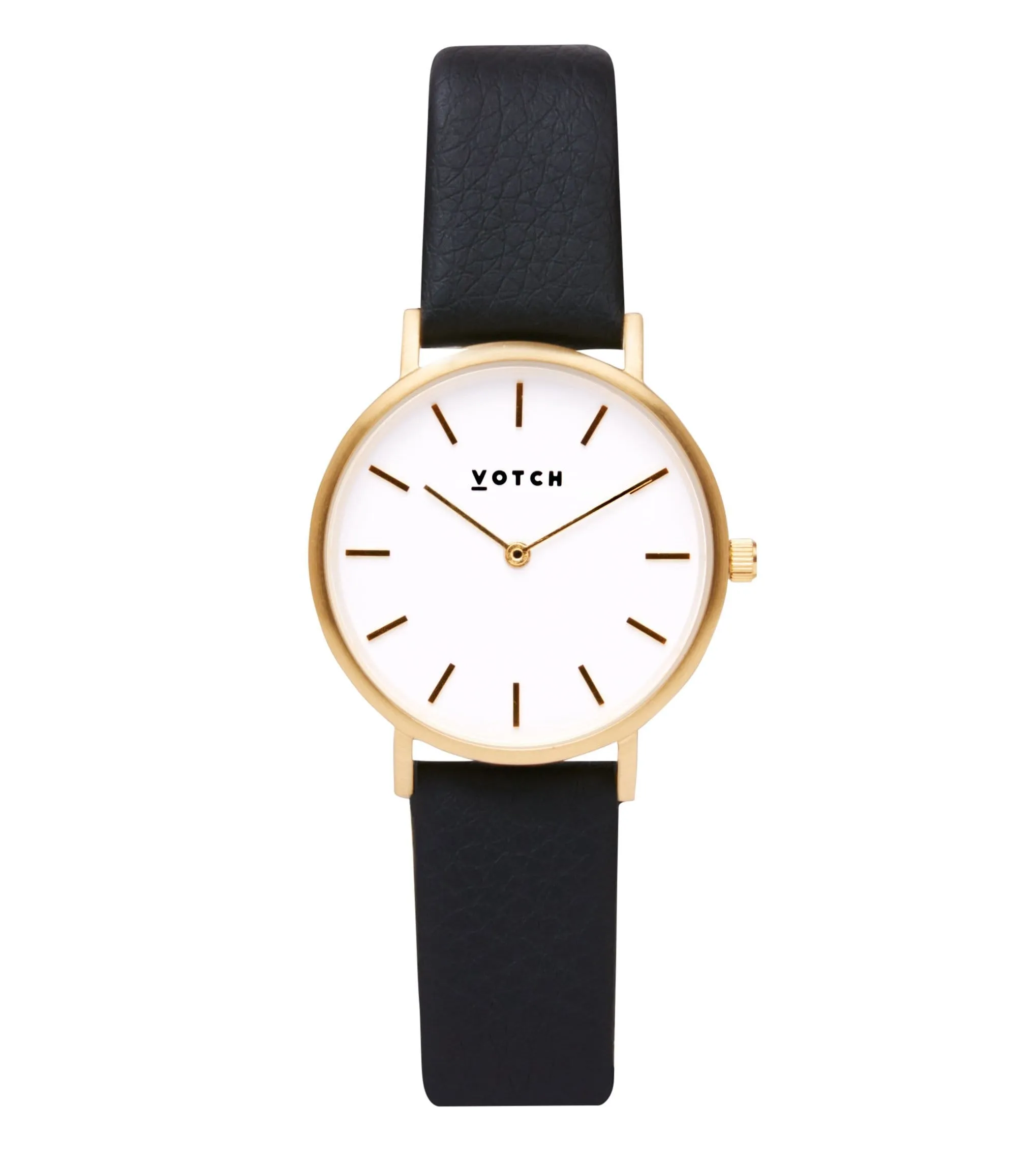 Petite Watch with Gold & Black Dial Gift Set | Multi Vegan Leather Straps