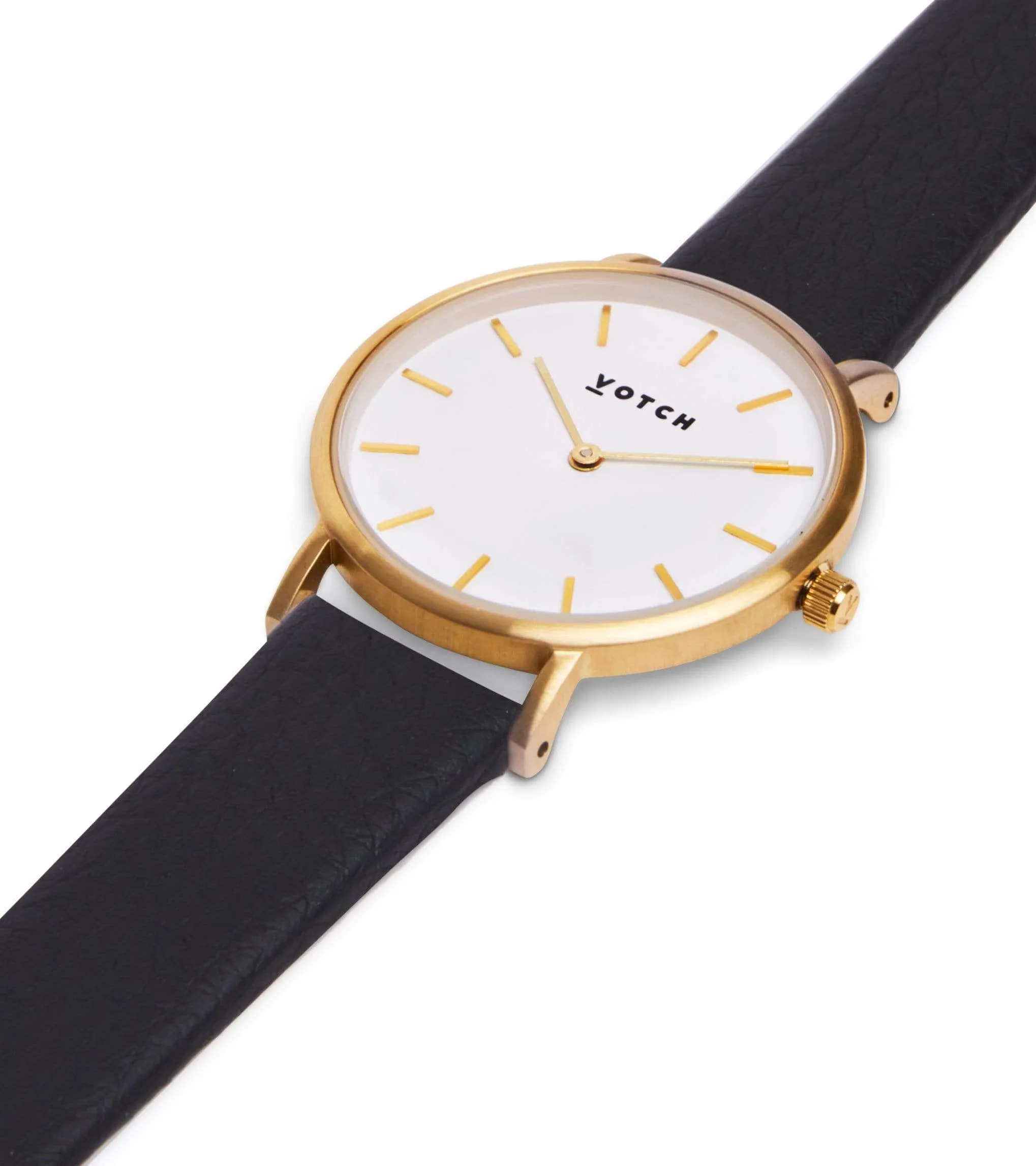 Petite Watch with Gold & Black Dial Gift Set | Multi Vegan Leather Straps