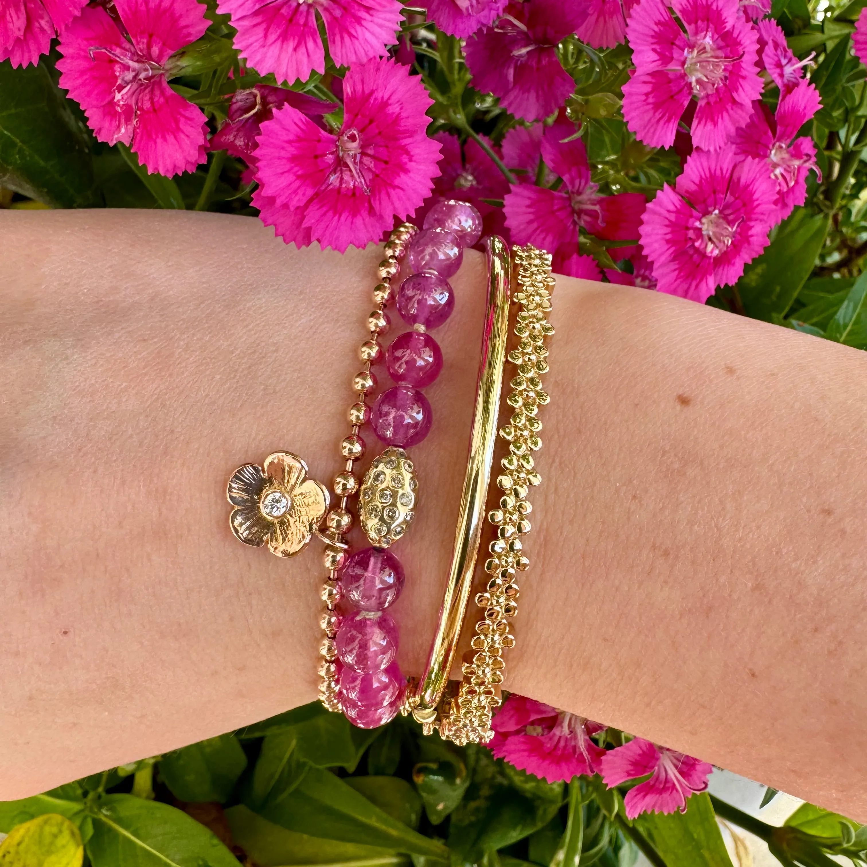 Petunia Bead Bracelet