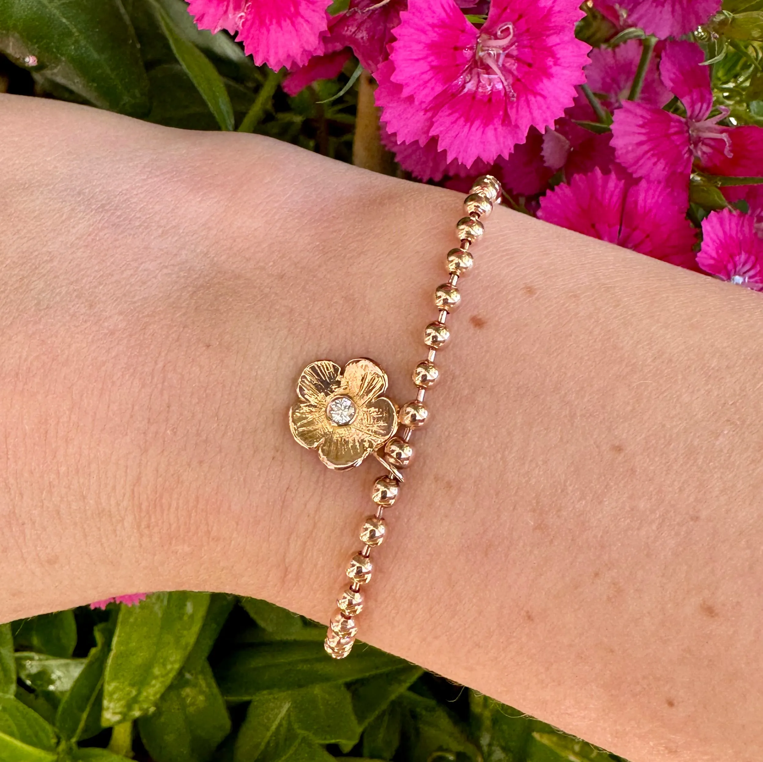 Petunia Bead Bracelet