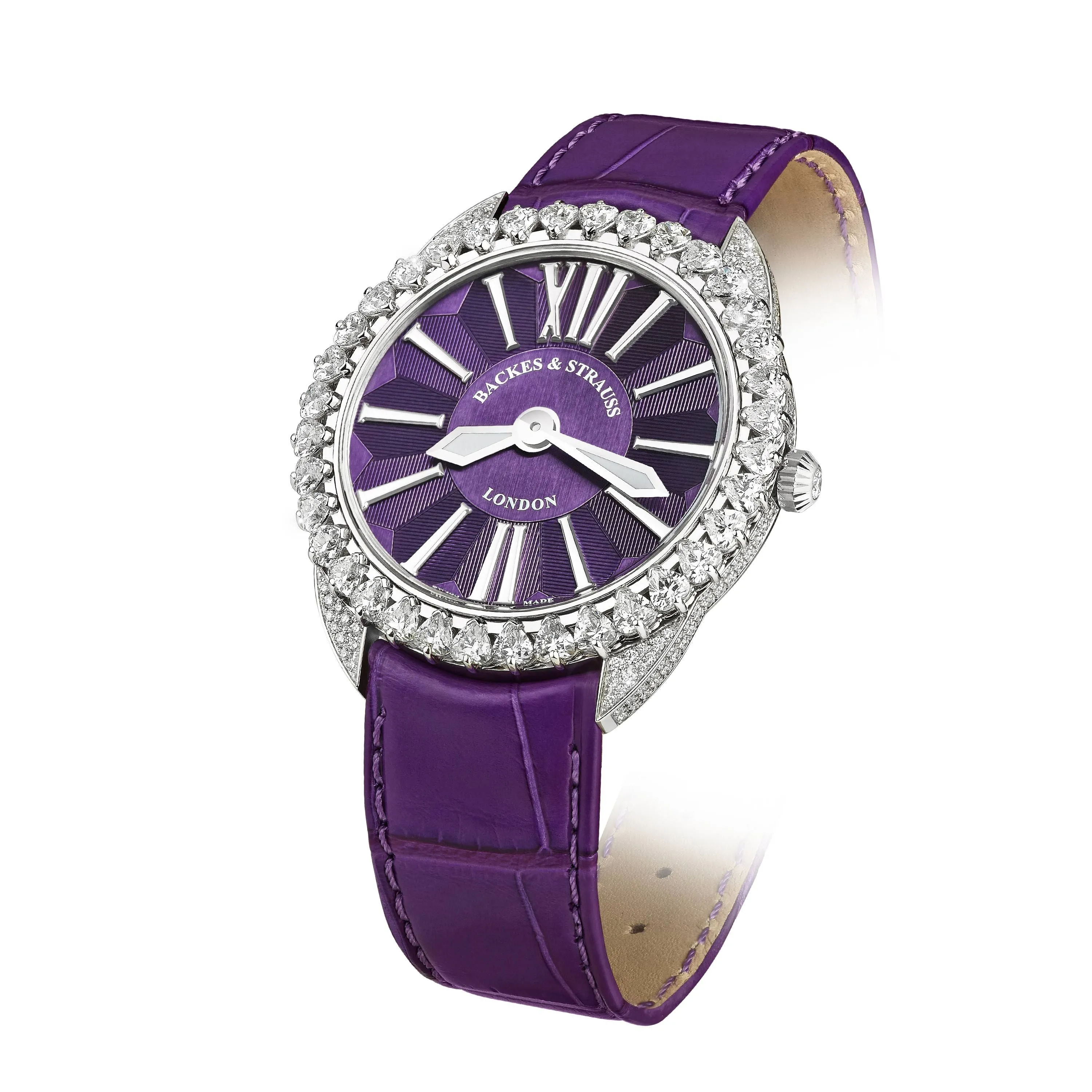 Piccadilly Renaissance Diamond Heart 40 Luxury Diamond Watch for Women - 40 mm Rose Gold - Backes & Strauss