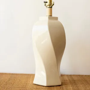Post Modern 80s Twist Lamp in Cream, Local Pick up Only