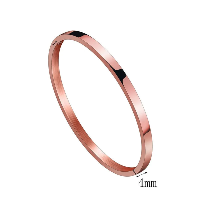 Premium Quality Full Covered High Polished Bracelet for Men and Women - Rose Gold Color