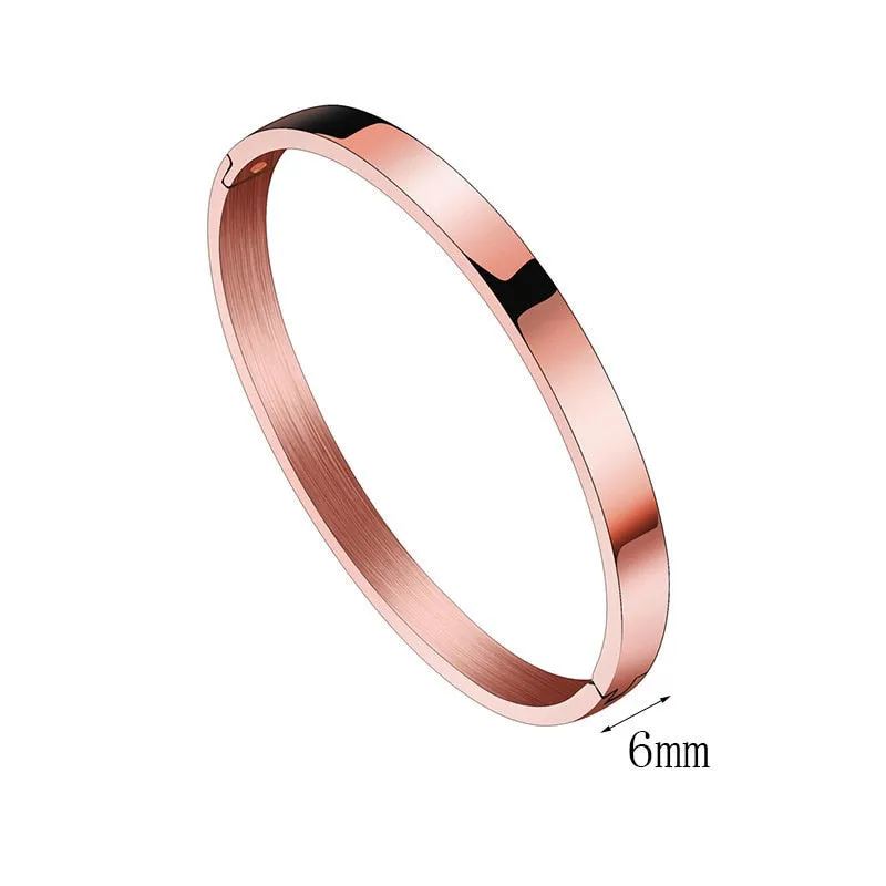 Premium Quality Full Covered High Polished Bracelet for Men and Women - Rose Gold Color