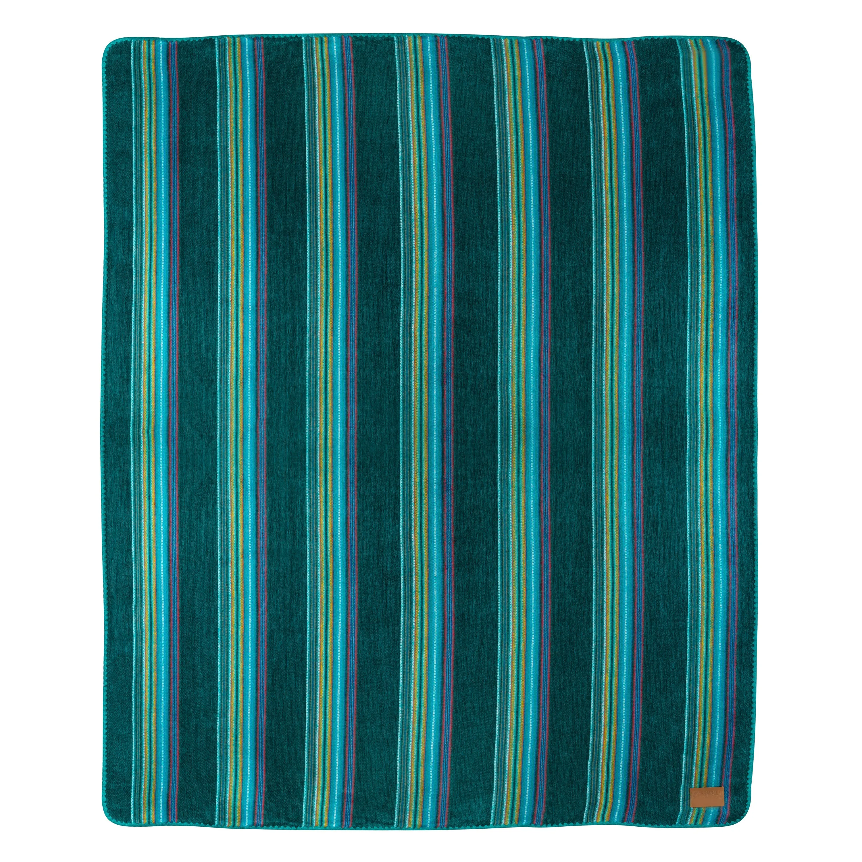 QISU Turquoise Sea Foam Alpaca Throw Blanket – Vibrant Artisan Luxury, Holiday Cheer