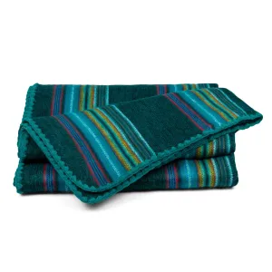 QISU Turquoise Sea Foam Alpaca Throw Blanket – Vibrant Artisan Luxury, Holiday Cheer