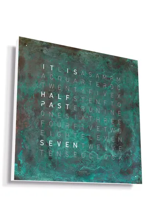 QLOCKTWO Creator's Edition Wall Clock with VINTAGE COPPER Stainless Steel Faceplate