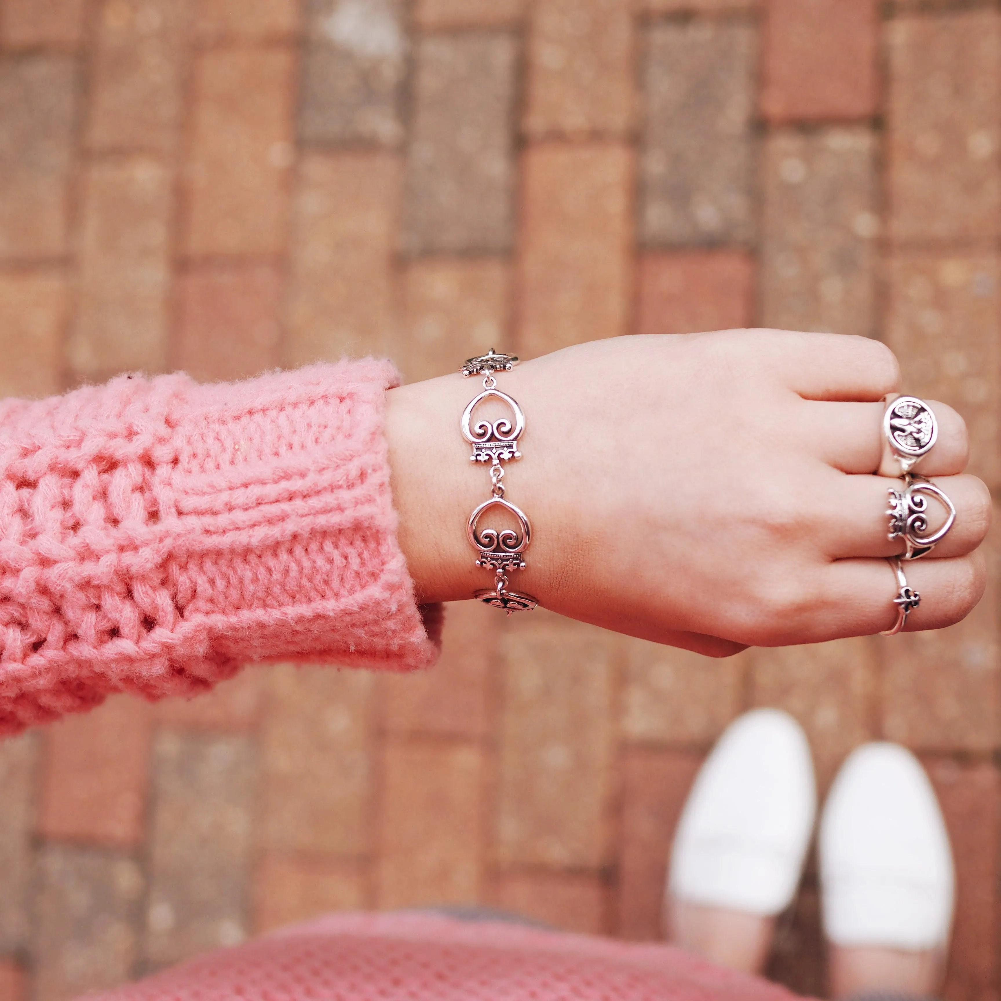 Queen of Hearts Lobster Clasp Bracelet