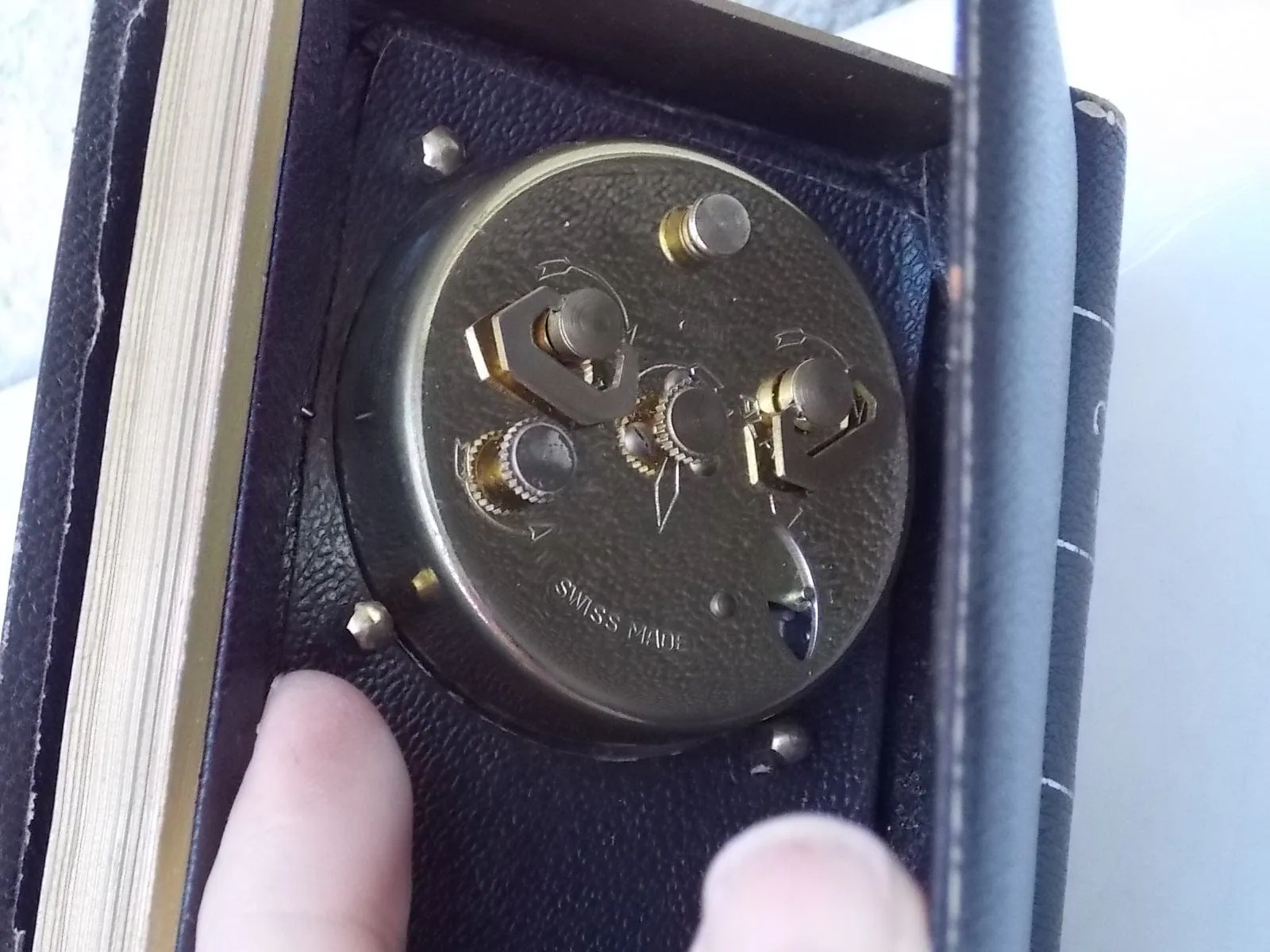 "The Four Zone" Book Style Travel Clock by Remembrance, Swiss Made