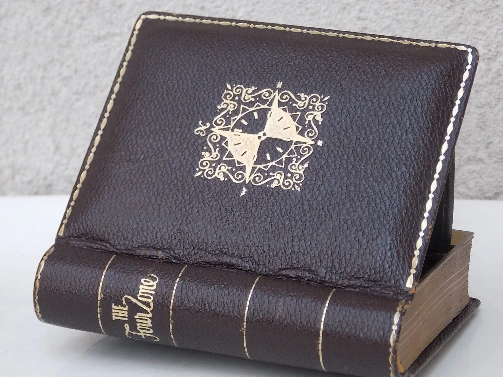 "The Four Zone" Book Style Travel Clock by Remembrance, Swiss Made