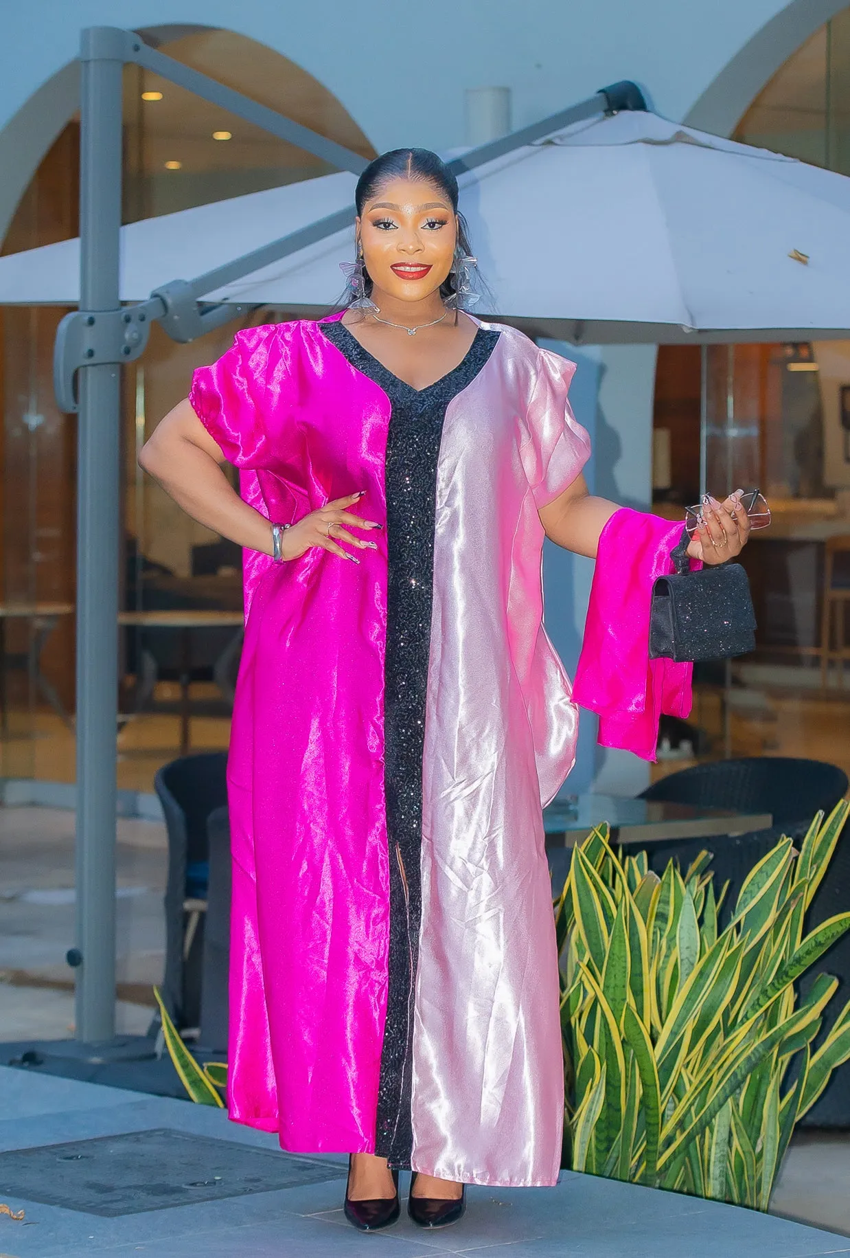 Radiant Luxe Queen- Kaftan Maxi Dress with Head-tie (New! 4 colors!)