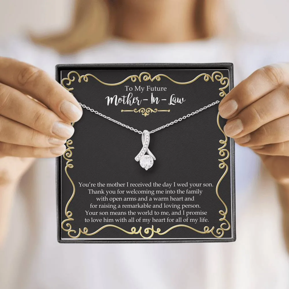 Ribbon With Cubic Zirconia - Mother of the Groom - ABNMIL0009
