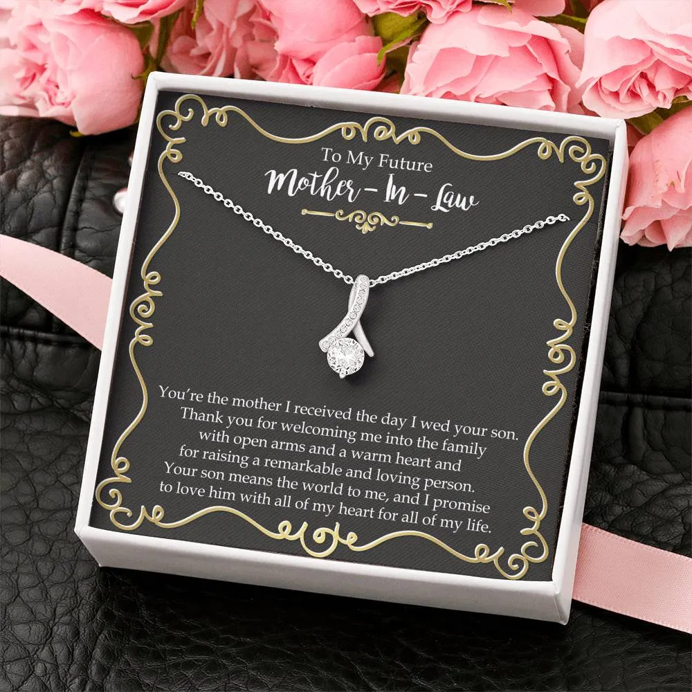 Ribbon With Cubic Zirconia - Mother of the Groom - ABNMIL0009