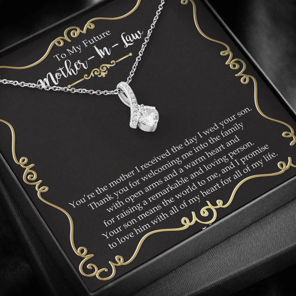 Ribbon With Cubic Zirconia - Mother of the Groom - ABNMIL0009