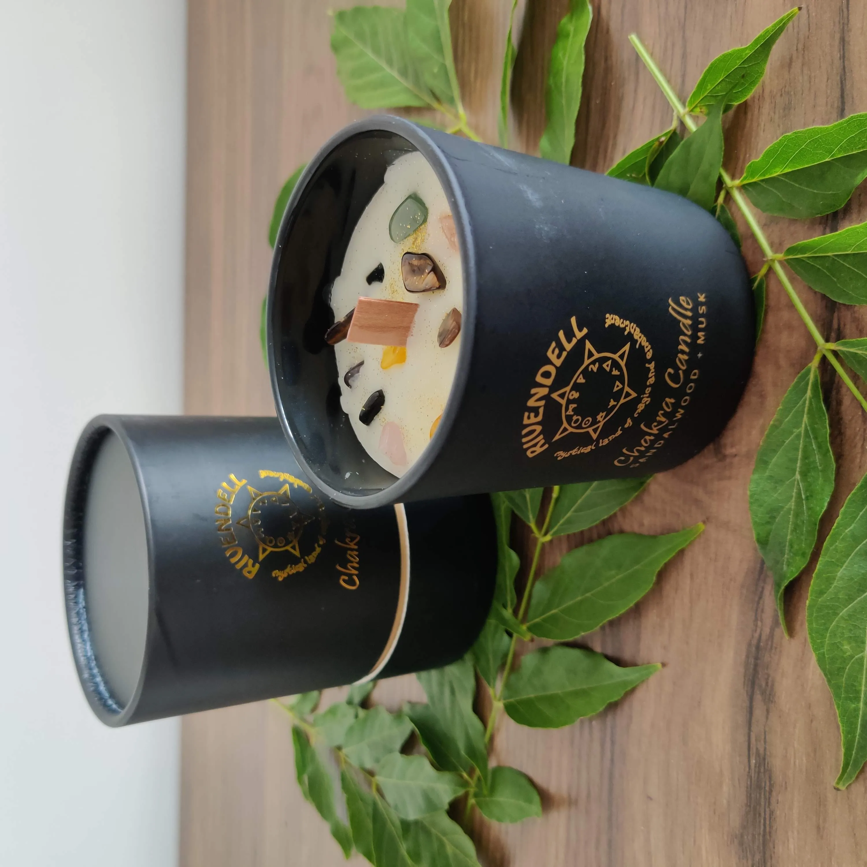 Rivendell's Chakra Candle: Sandalwood and Musk