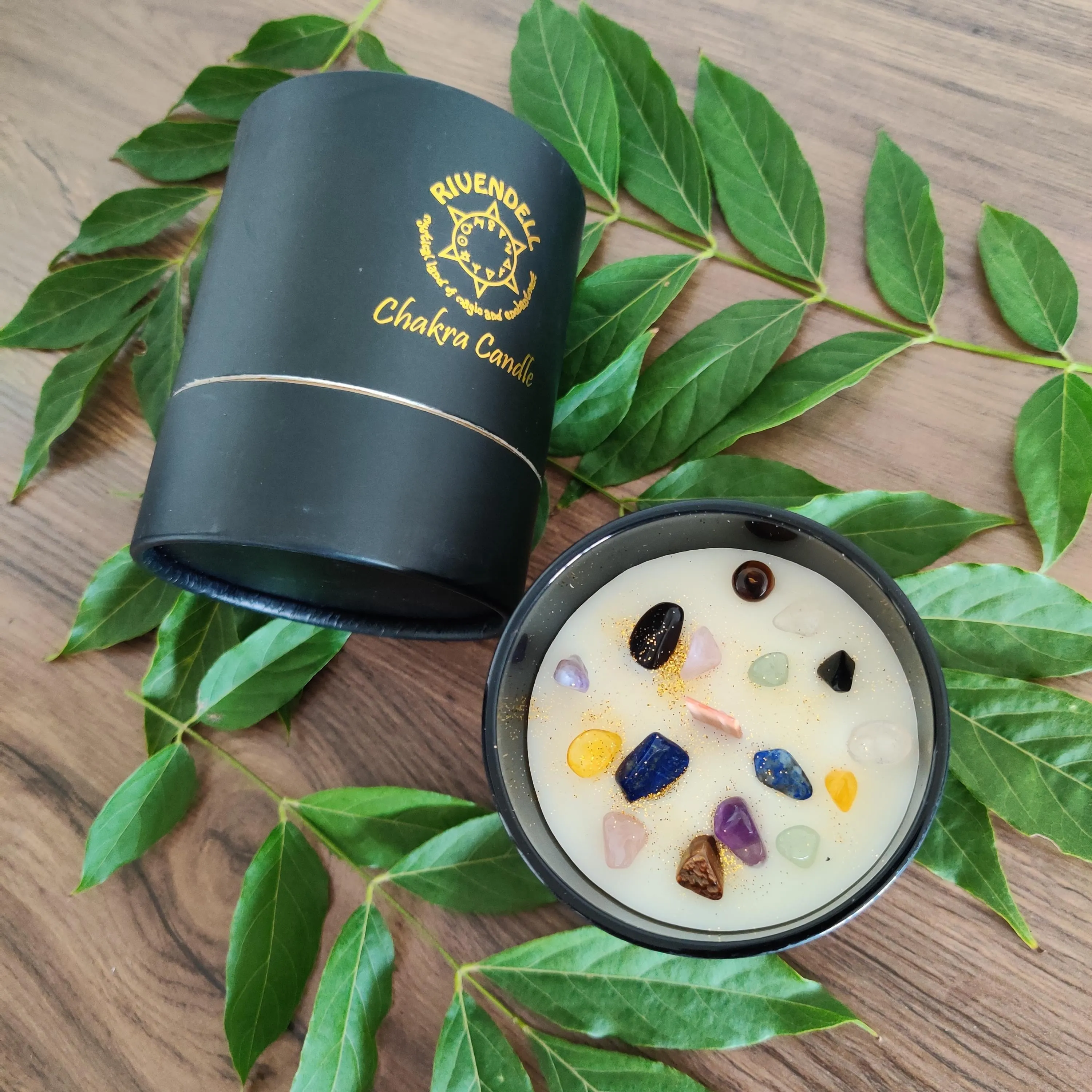 Rivendell's Chakra Candle: Sandalwood and Musk