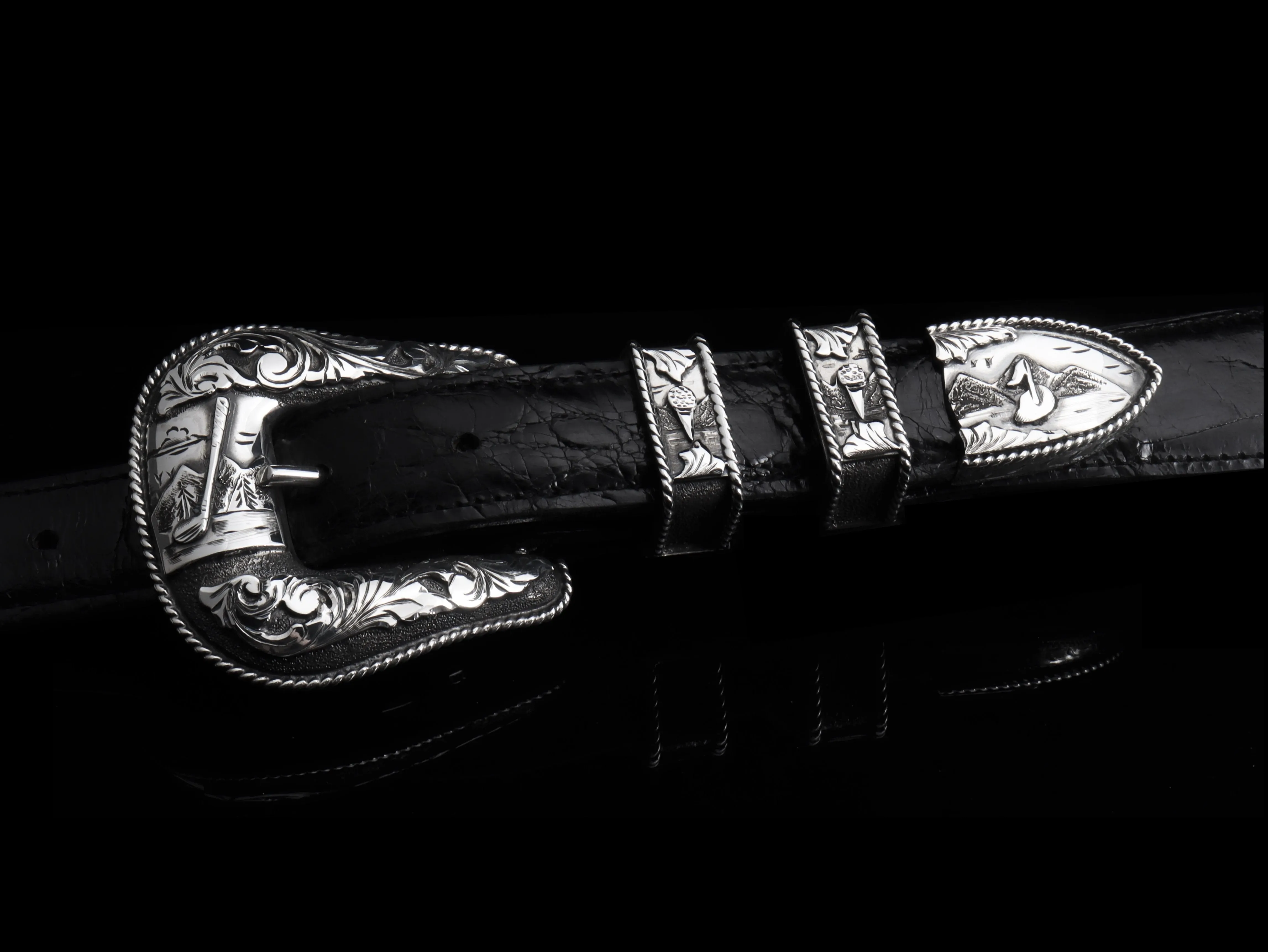 Roped Golf Buckle Set, Two Ways