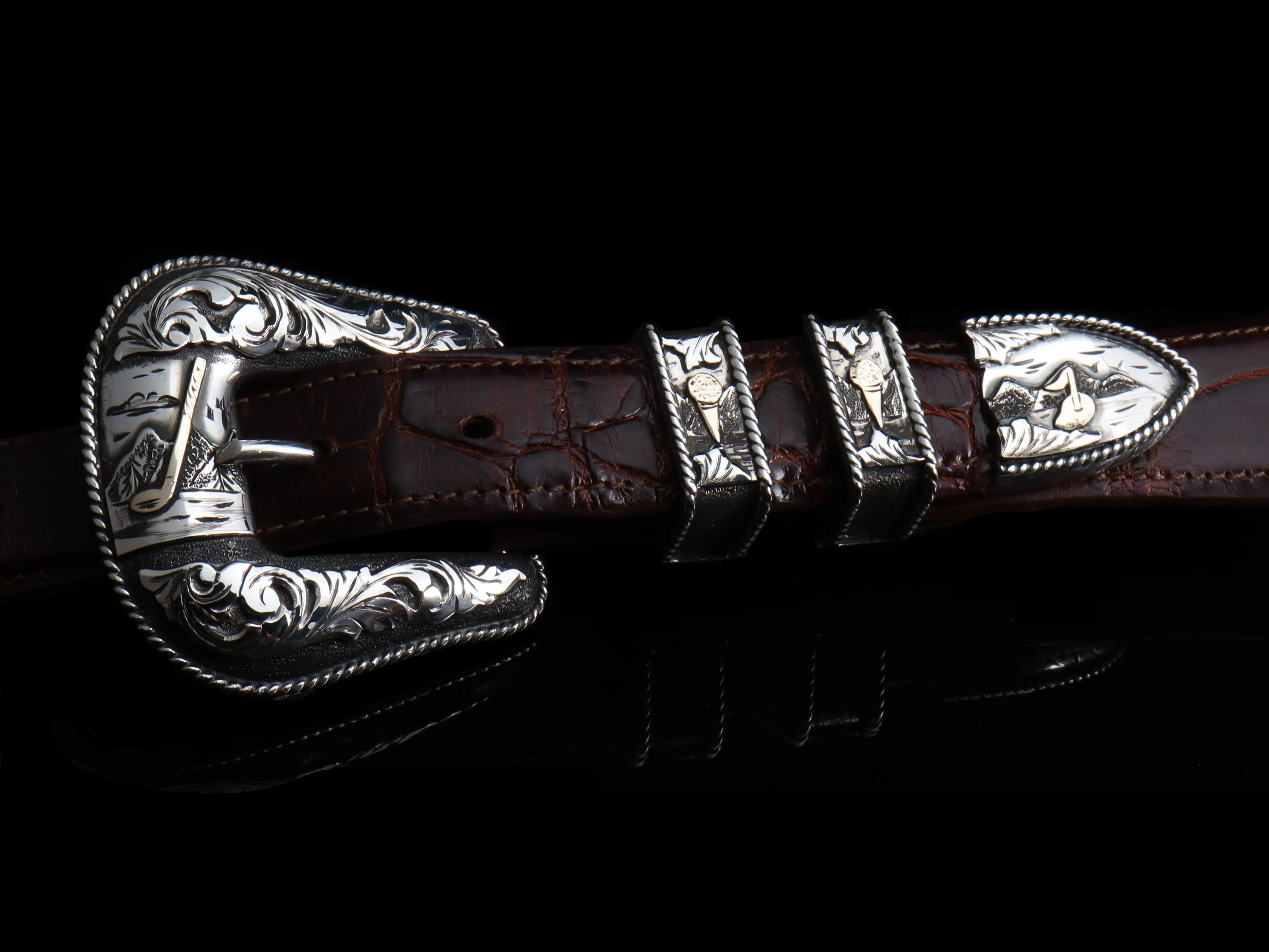 Roped Golf Buckle Set, Two Ways