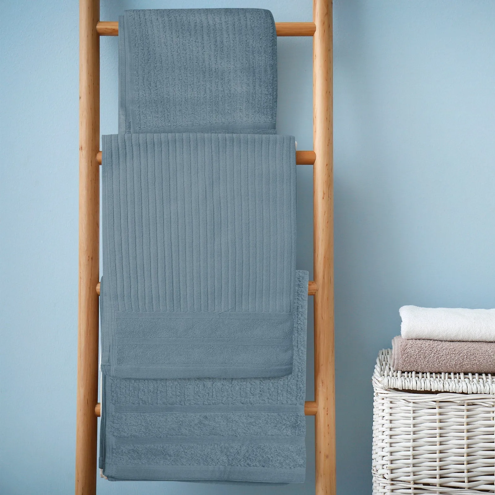 Royal Comfort Eden Cotton 600GSM Luxury Bath Towels Set - 8 PEICE SET - TURQUOISE