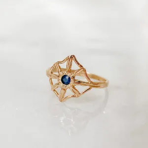 Sapphire Web Ring | Recycled 14k Gold
