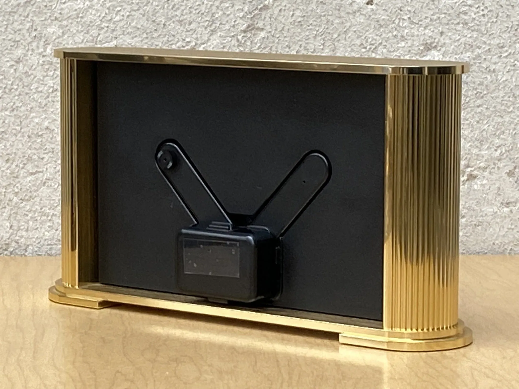 Seiko Brass Rectangular World Desk Table Clock