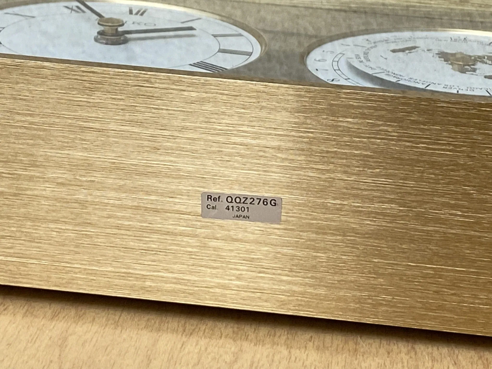 Seiko Brass Rectangular World Desk Table Clock