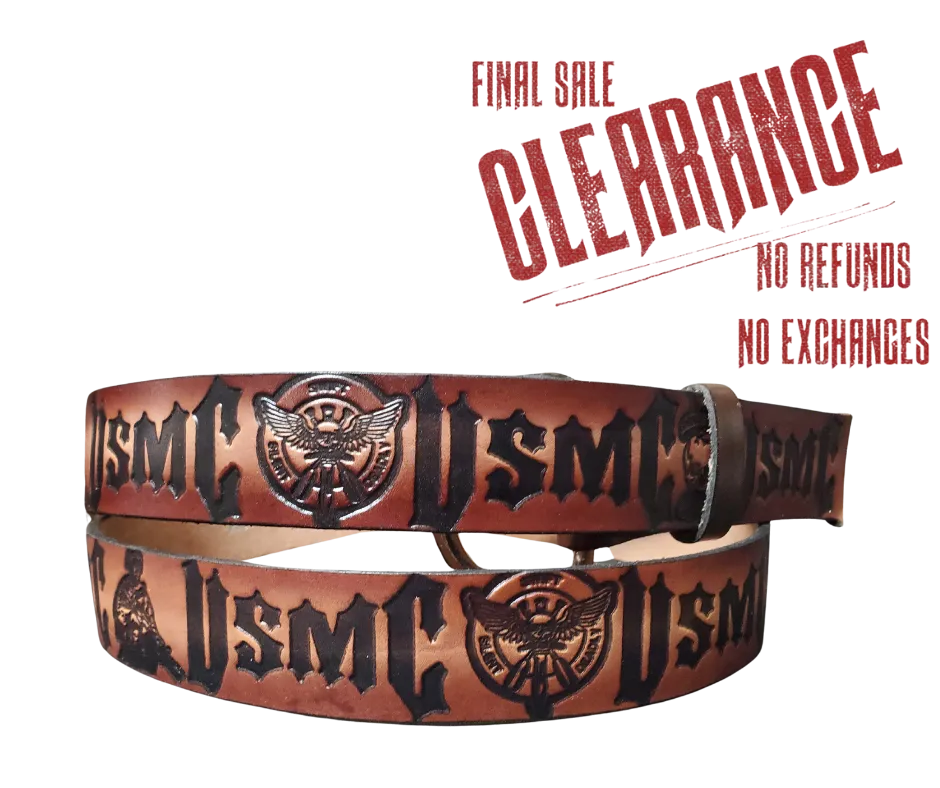 Semper Fi Marines Leather Belt