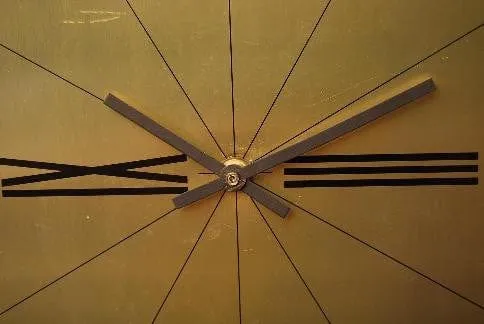 Seth Thomas Faux Wood Block Pattern Wall Clock