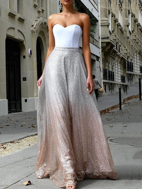 Sexy Sleeveless Sequined Tube Top Dress