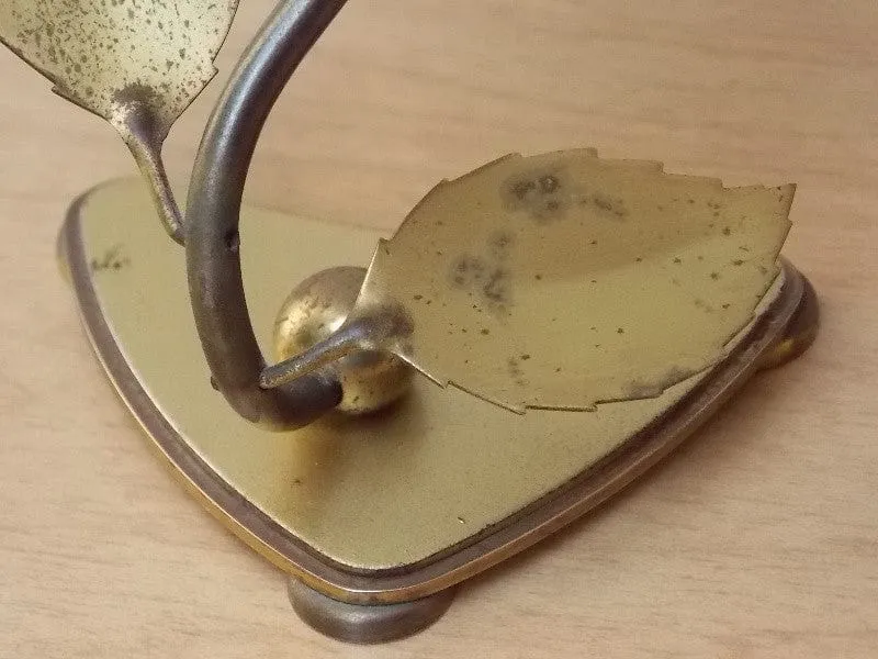 Sheffield Blue Enameled Flower Wind Up Alarm Clock