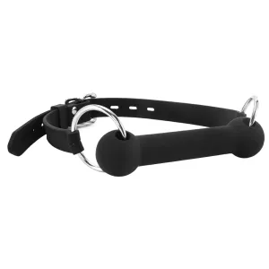 Shots Toys Black & White Silicone Bit Gag