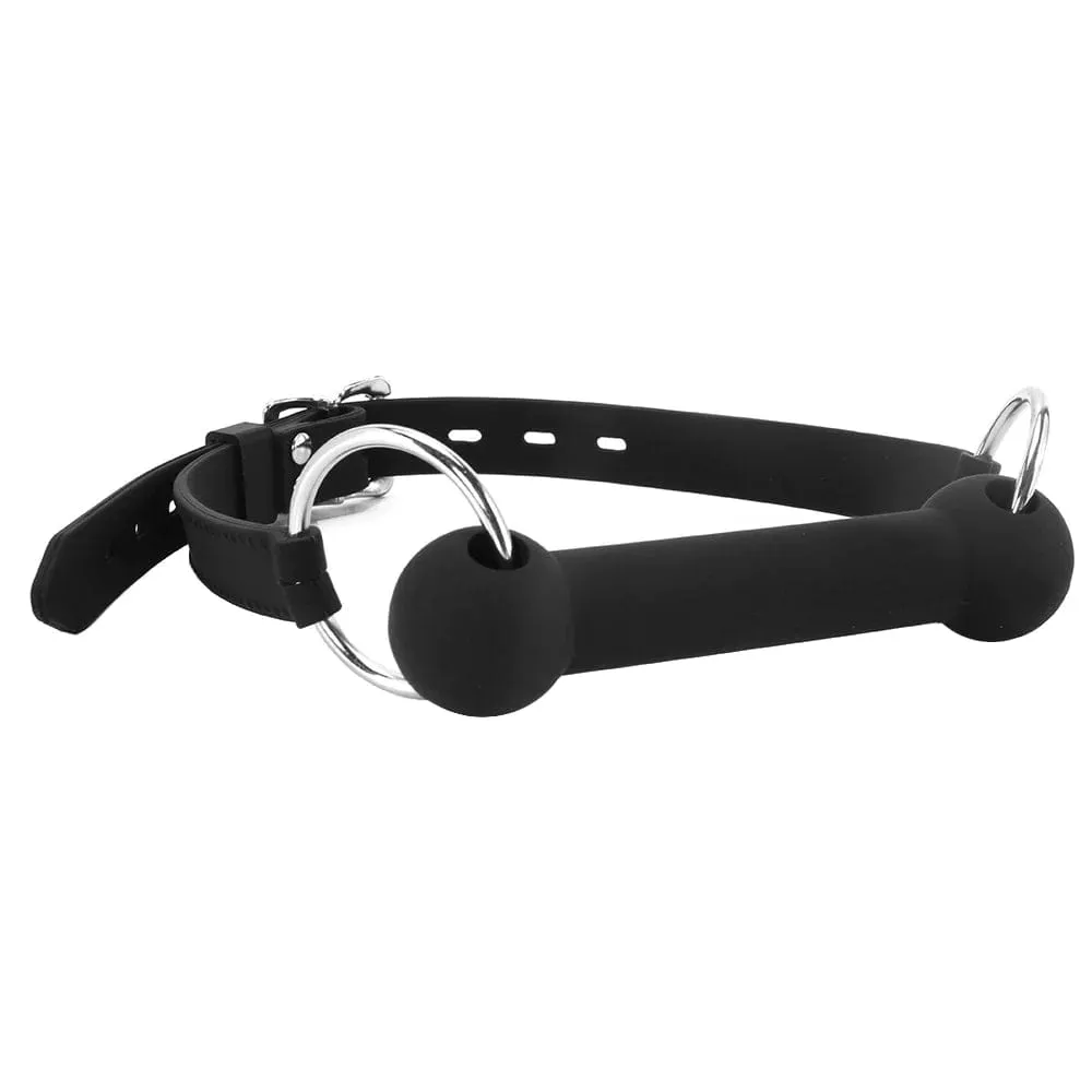 Shots Toys Black & White Silicone Bit Gag