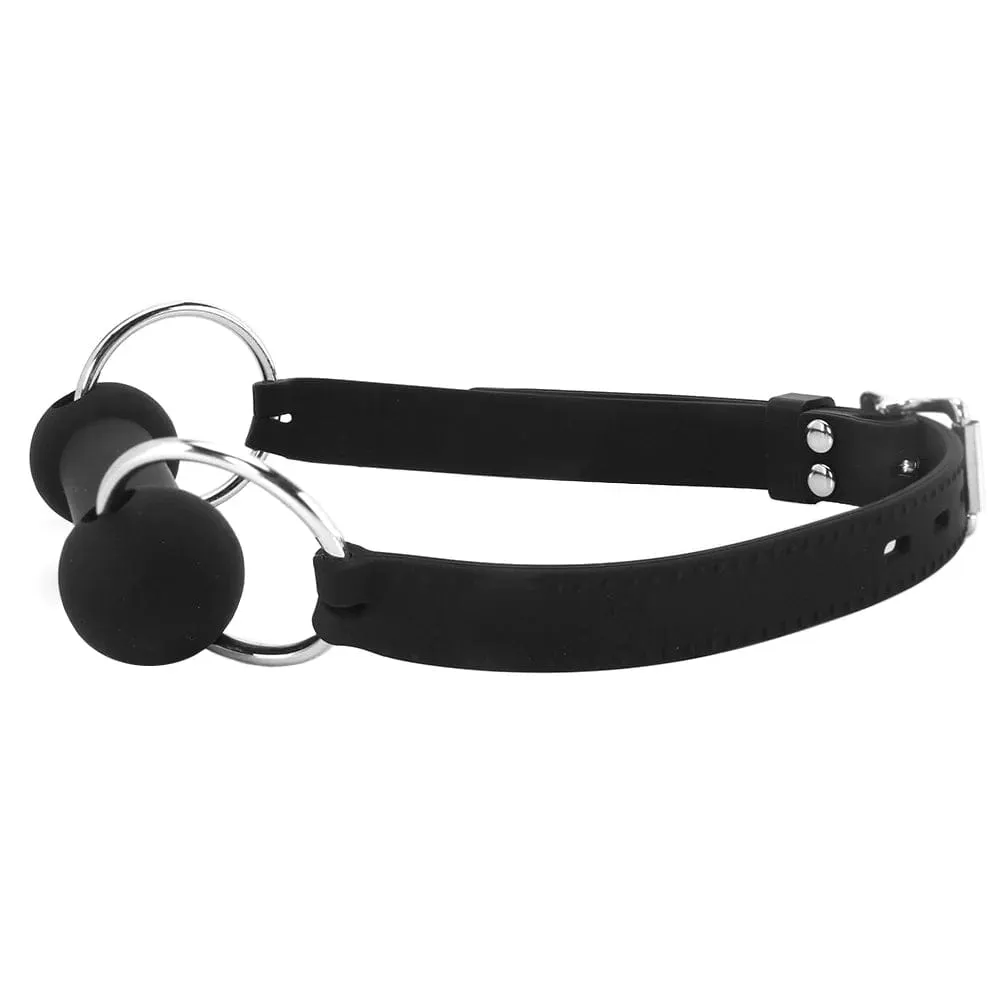 Shots Toys Black & White Silicone Bit Gag